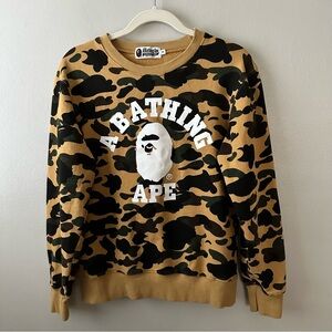 A Bathing Ape Camo Crew Neck Sweater size medium